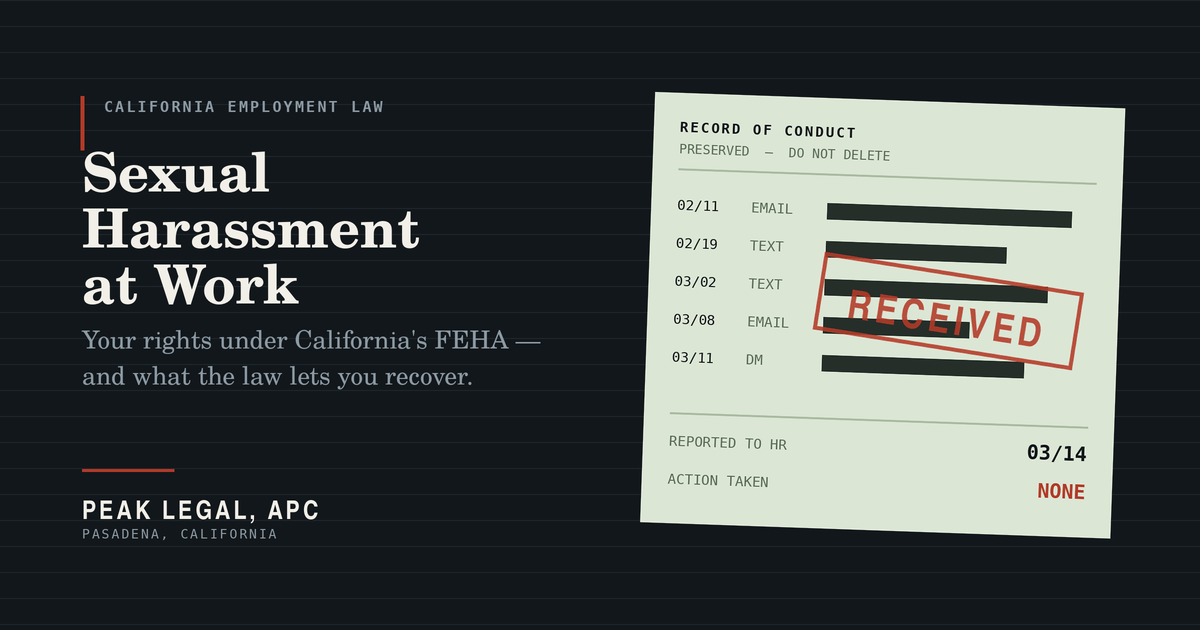 Sexual Harassment in California: Understanding Your Rights and the Consequences for Employers